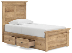 Makidern Tan Twin Panel Storage Bed - Ornate Home