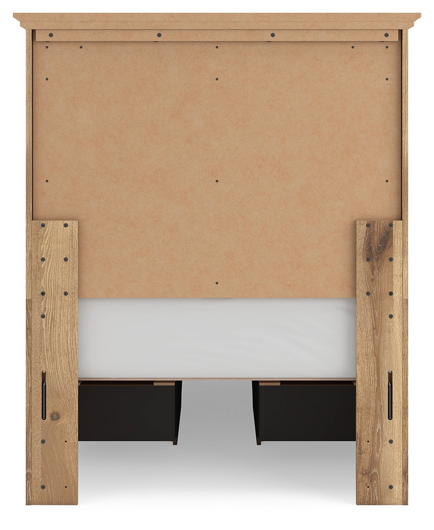 Makidern Tan Twin Panel Storage Bed - Ornate Home