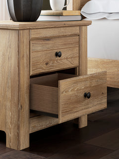 Makidern Tan Two Drawer Night Stand - Ornate Home