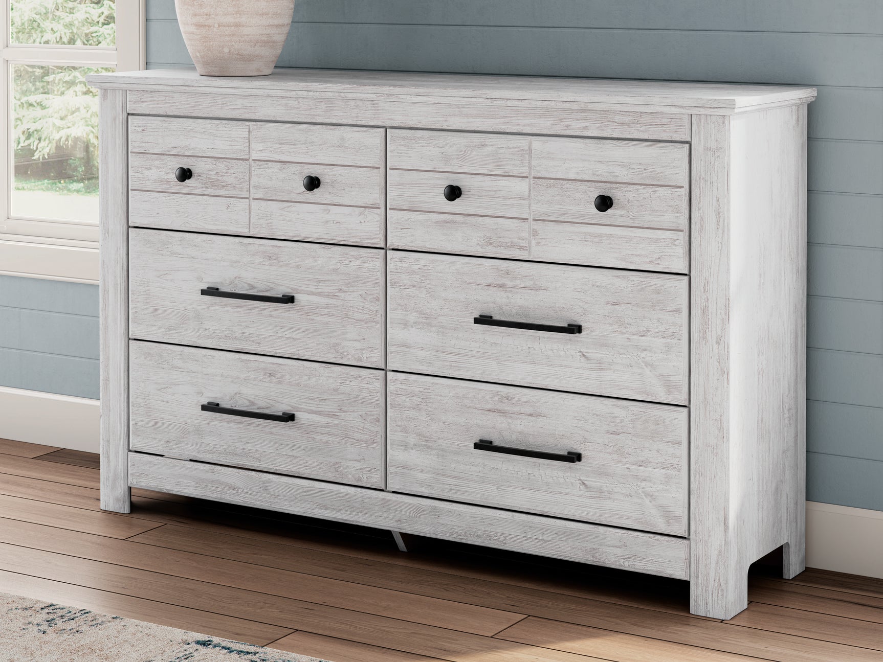Makidern Whitewash Dresser and Mirror - Ornate Home
