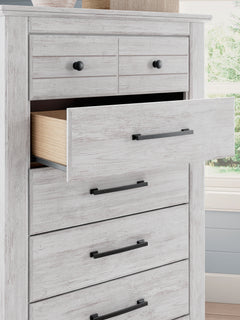 Makidern Whitewash Five Drawer Chest (Online Special Price) - Ornate Home