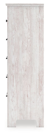 Makidern Whitewash Five Drawer Chest (Online Special Price) - Ornate Home