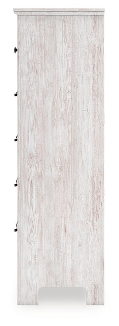 Makidern Whitewash Five Drawer Chest - Ornate Home
