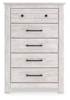 Makidern Whitewash Five Drawer Chest - Ornate Home