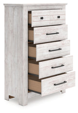 Makidern Whitewash Five Drawer Chest - Ornate Home