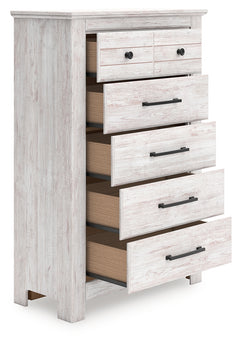 Makidern Whitewash Five Drawer Chest - Ornate Home