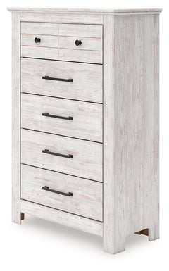 Makidern Whitewash Five Drawer Chest - Ornate Home