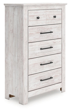 Makidern Whitewash Five Drawer Chest - Ornate Home