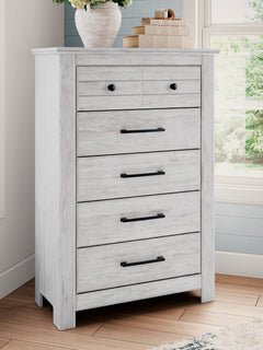 Makidern Whitewash Five Drawer Chest (Online Special Price) - Ornate Home