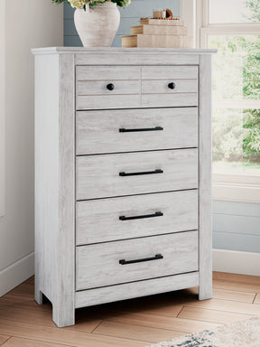 Makidern Whitewash Five Drawer Chest (Online Special Price) - Ornate Home