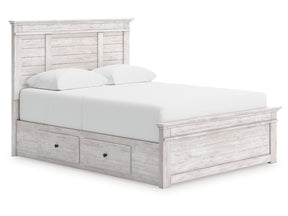 Makidern Whitewash Queen Panel 2 Storage Bed (Online Special Price) - Ornate Home