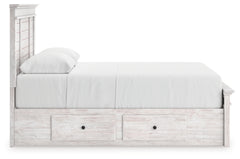 Makidern Whitewash Queen Panel 2 Storage Bed - Ornate Home
