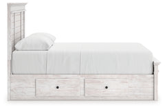 Makidern Whitewash Queen Panel 4 Storage Bed - Ornate Home