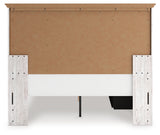 Makidern Whitewash Queen Panel 4 Storage Bed w/2 Footboard - Ornate Home
