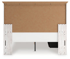 Makidern Whitewash Queen Panel 4 Storage Bed w/2 Footboard - Ornate Home