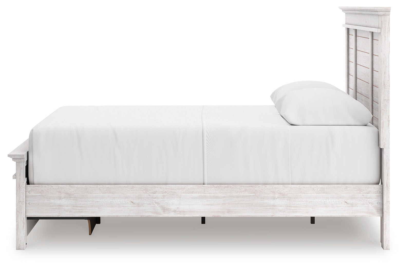 Makidern Whitewash Queen Panel 4 Storage Bed w/2 Footboard - Ornate Home