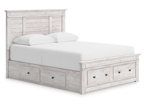 Makidern Whitewash Queen Panel 6 Storage Bed (Online Special Price) - Ornate Home