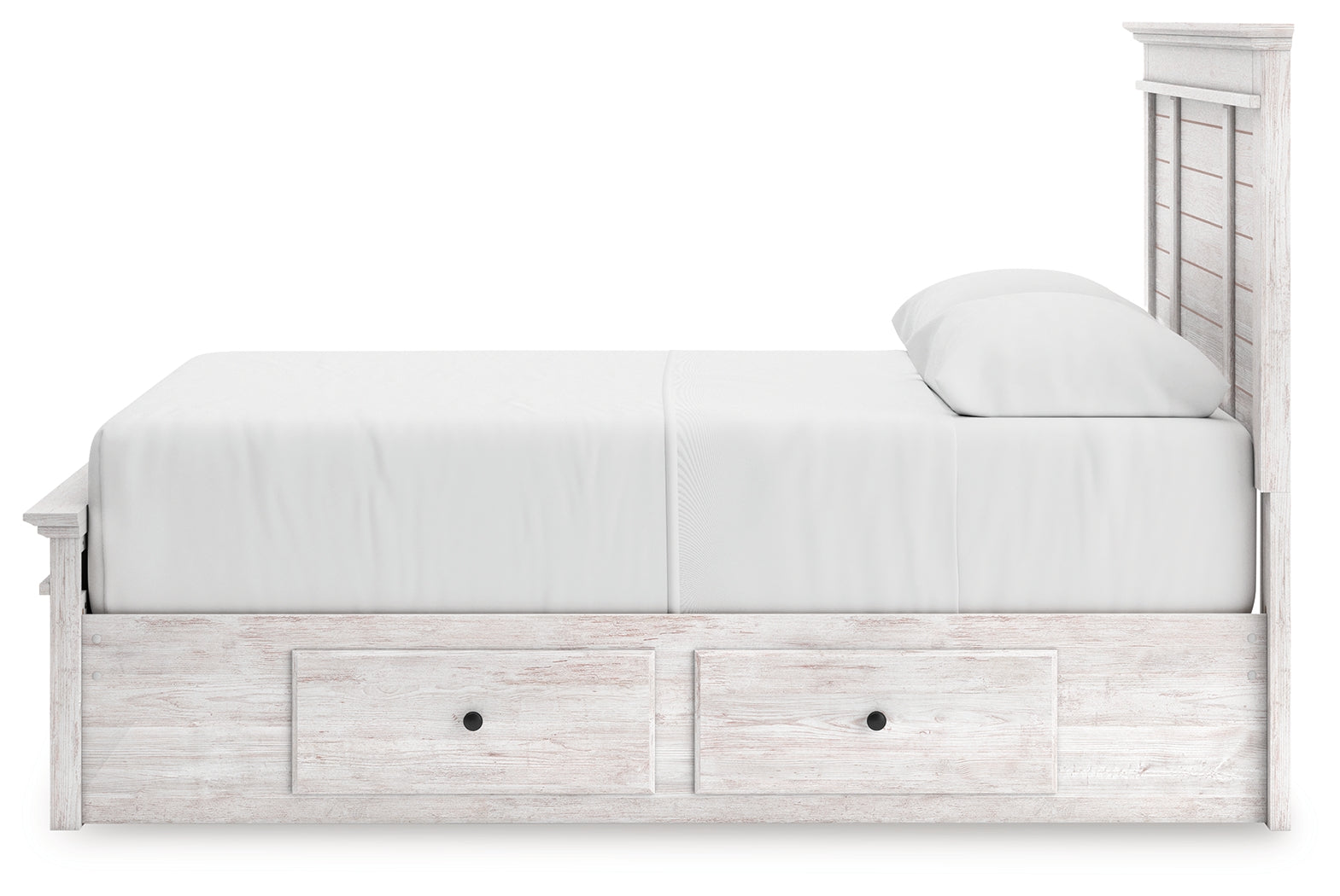 Makidern Whitewash Queen Panel 6 Storage Bed (Online Special Price) - Ornate Home