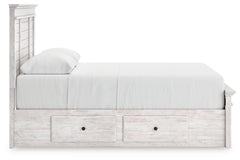 Makidern Whitewash Queen Panel 6 Storage Bed - Ornate Home