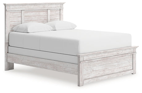 Makidern Whitewash Queen Panel Bed - Ornate Home