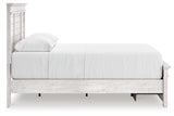Makidern Whitewash Queen Panel Storage Bed, Dresser and Mirror (Online Special Price) - Ornate Home