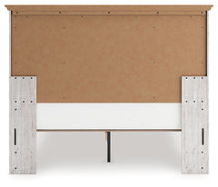 Makidern Whitewash Queen Panel Storage Bed, Dresser and Mirror - Ornate Home