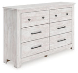 Makidern Whitewash Six Drawer Dresser (Online Special Price) - Ornate Home