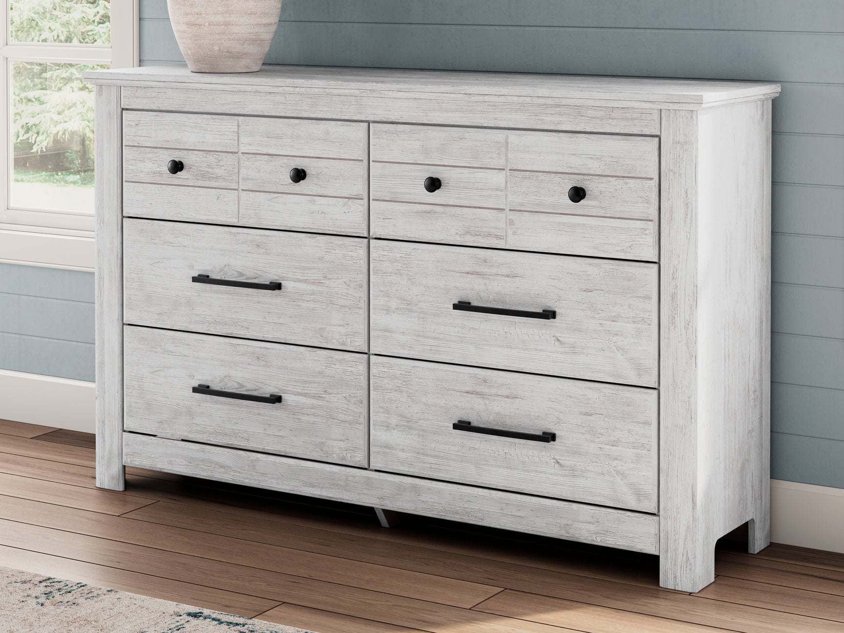 Makidern Whitewash Six Drawer Dresser (Online Special Price) - Ornate Home