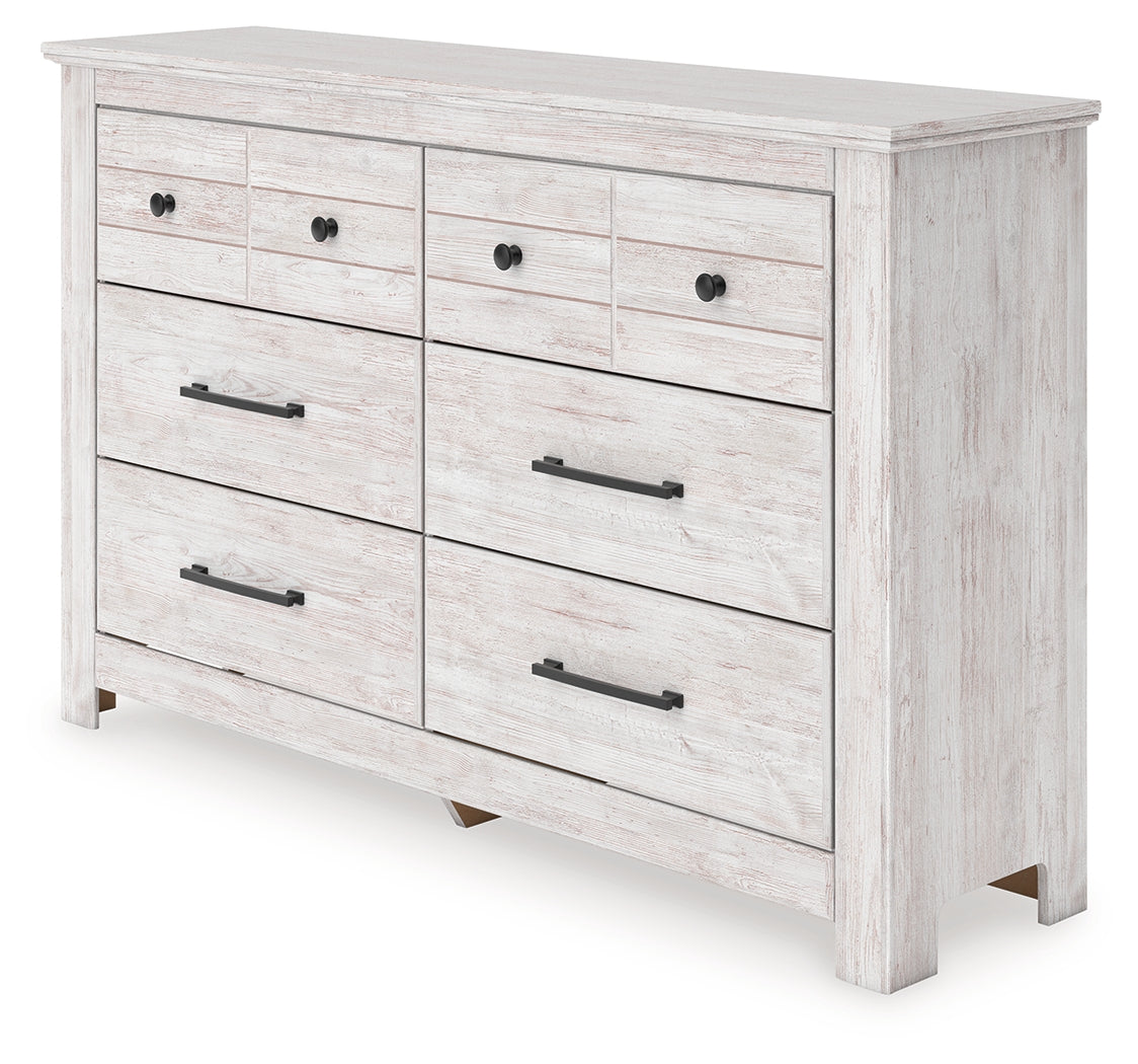 Makidern Whitewash Six Drawer Dresser (Online Special Price) - Ornate Home