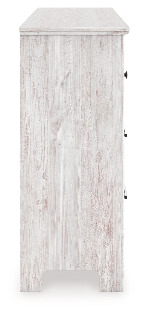 Makidern Whitewash Six Drawer Dresser - Ornate Home