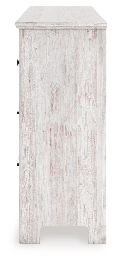 Makidern Whitewash Six Drawer Dresser - Ornate Home