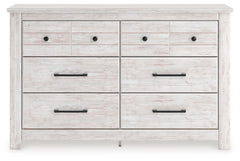 Makidern Whitewash Six Drawer Dresser - Ornate Home