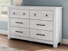 Makidern Whitewash Six Drawer Dresser - Ornate Home