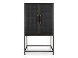 Mako Black Bar Cabinet - Ornate Home