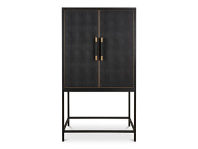 Mako Black Bar Cabinet - Ornate Home