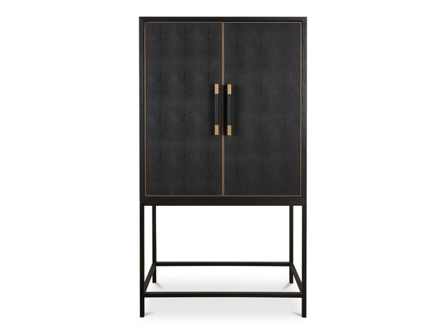 Mako Black Bar Cabinet - Ornate Home