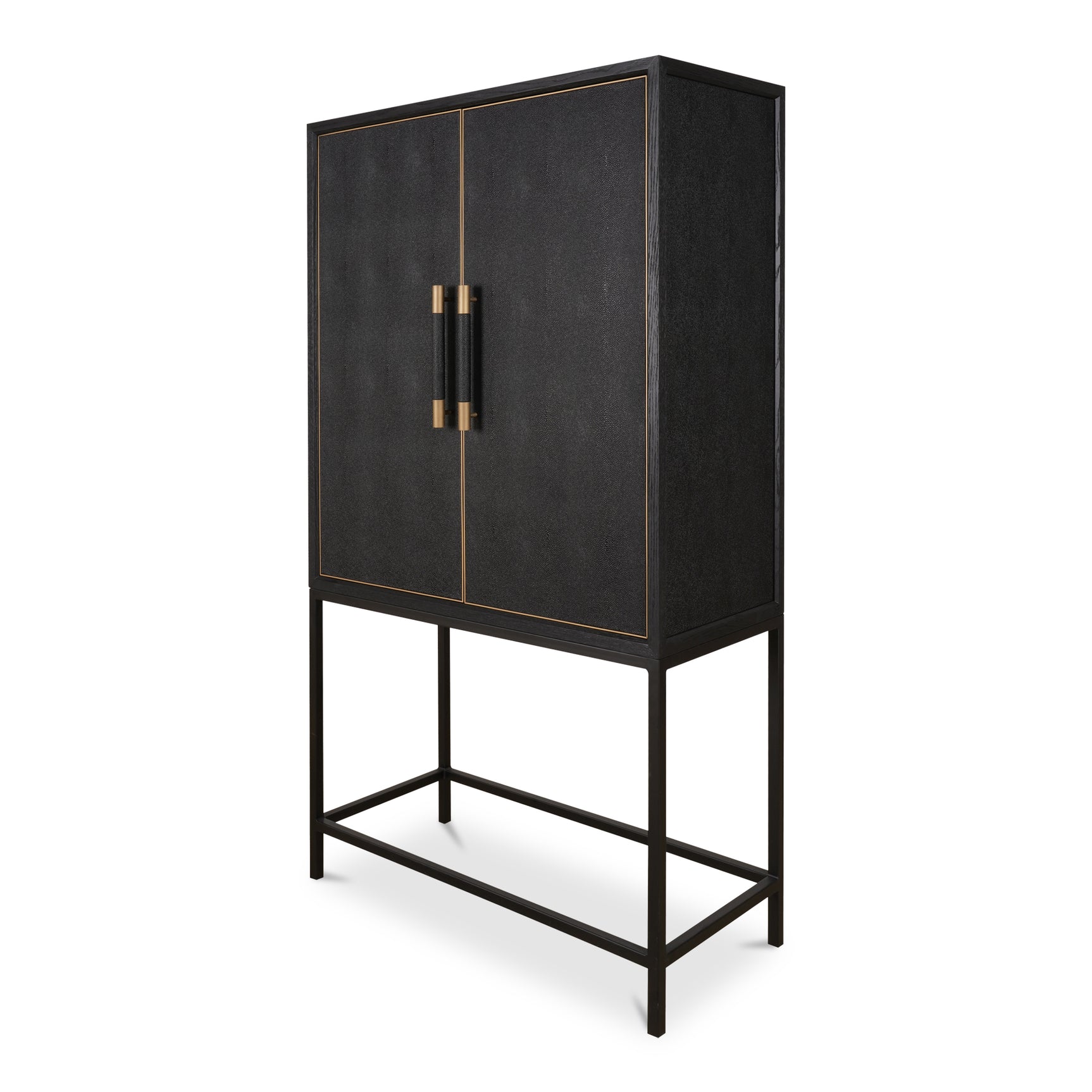 Mako Black Bar Cabinet - Ornate Home