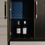 Mako Black Bar Cabinet - Ornate Home