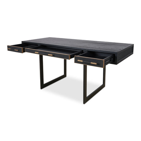 Mako Black Desk - Ornate Home
