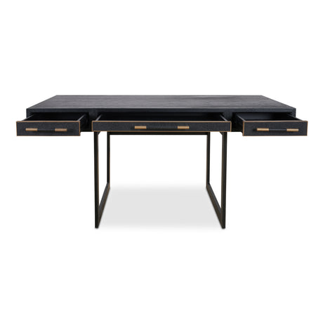 Mako Black Desk - Ornate Home