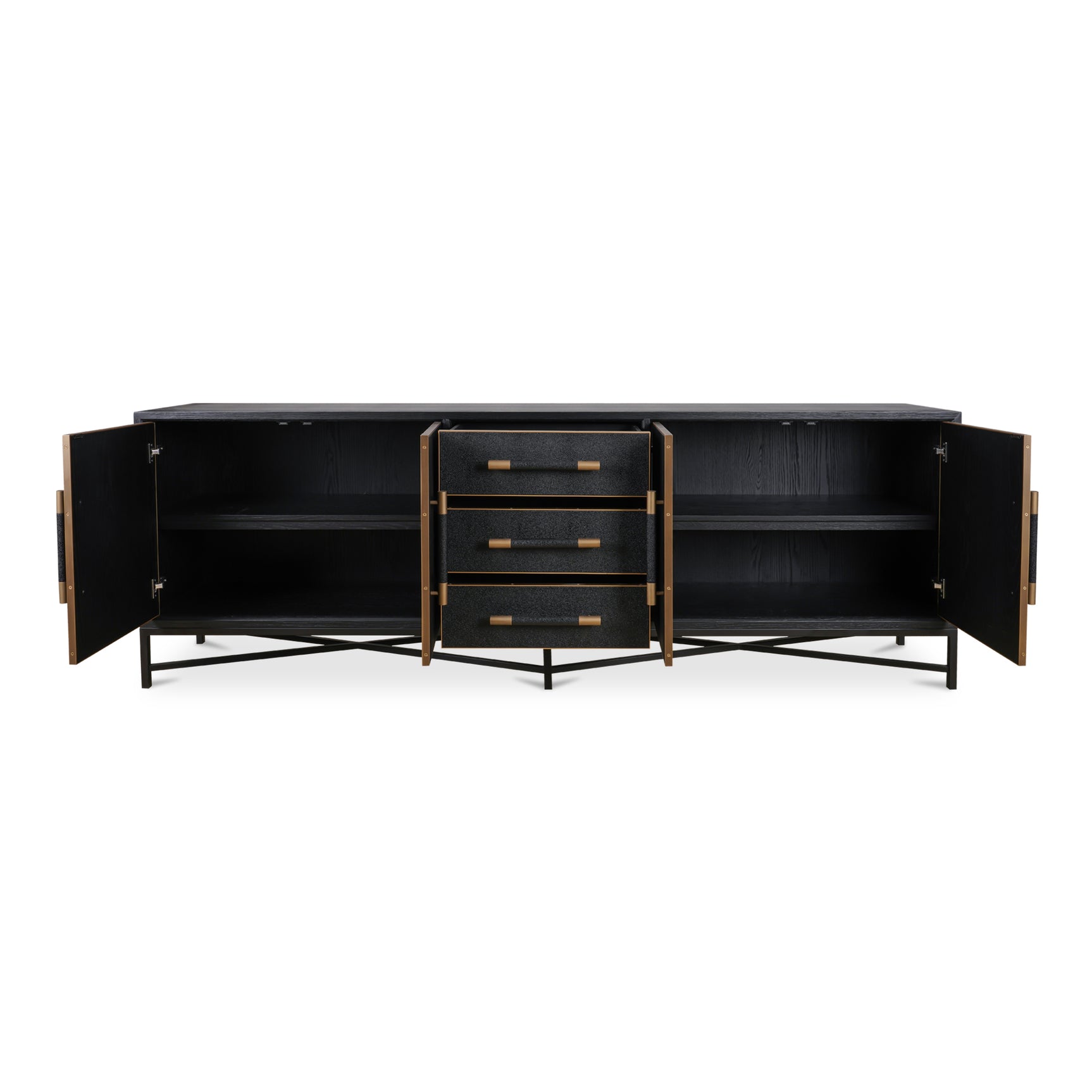 Mako Black Large Sideboard - Ornate Home