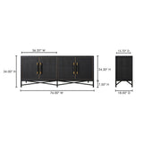 Mako Black Sideboard - Ornate Home