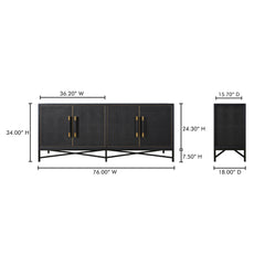 Mako Black Sideboard - Ornate Home