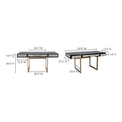 Mako Grey Desk - Ornate Home