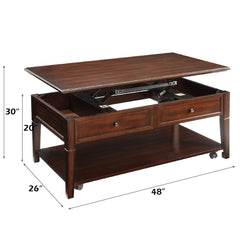 Malachi Walnut Coffee Table - Ornate Home