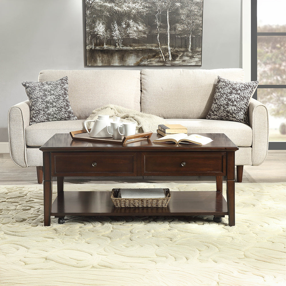 Malachi Walnut Coffee Table - Ornate Home