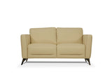 Malaga Cream Leather Loveseat - Ornate Home
