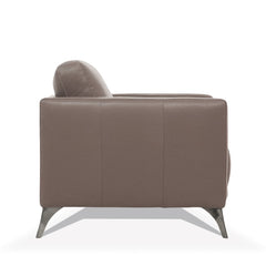 Malaga Taupe Leather Chair - Ornate Home