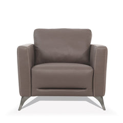 Malaga Taupe Leather Chair - Ornate Home