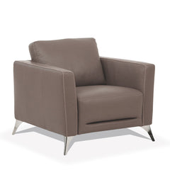 Malaga Taupe Leather Chair - Ornate Home